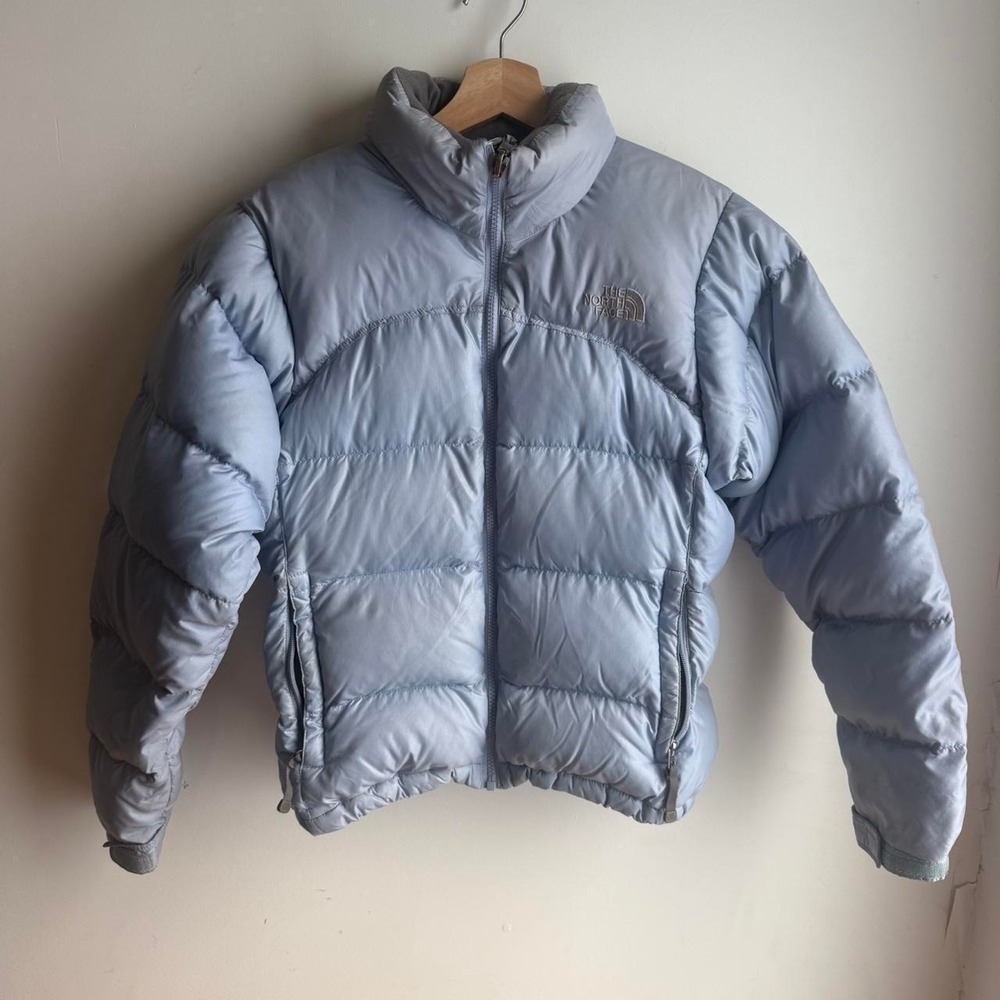 The North Face Light Blue Puffer Jacket Size S - Picture 1 of 4